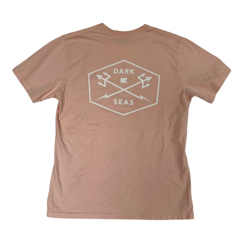 Dark Seas Division Peach/Pink Short Sleeve Graphic Tee Sz Small